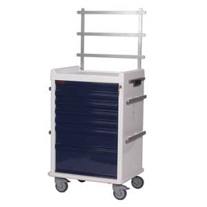 Harloff MR7K-MAN MR-Conditional 7 Drawer Anesthesia Cart with Key Lock, Specialty Package