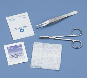 KIT SUTURE REMOVAL IRIS SCISSADSON FORCEP PREP PAD ST 50/CS