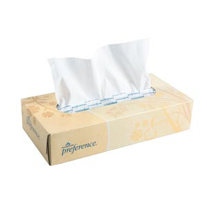 TISSUE FACIAL FLAT BX WHT100SHT/BX 30BX/CS