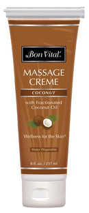 CREME MASSAGE COCONUT 8 OZREFILLABLE TUBE 12/CS