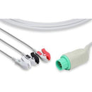 Infinium One Piece ECG Cable - 3 Leads Pinch/Grabber