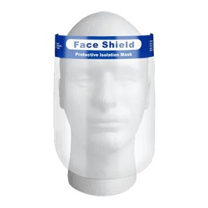 FACE SHIELD FULL FACE W/FOAMHEADPIECE 100/BX 2BX/CS