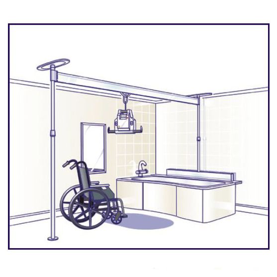 Joerns Easytrack 2-Post System - With Bath Bracket