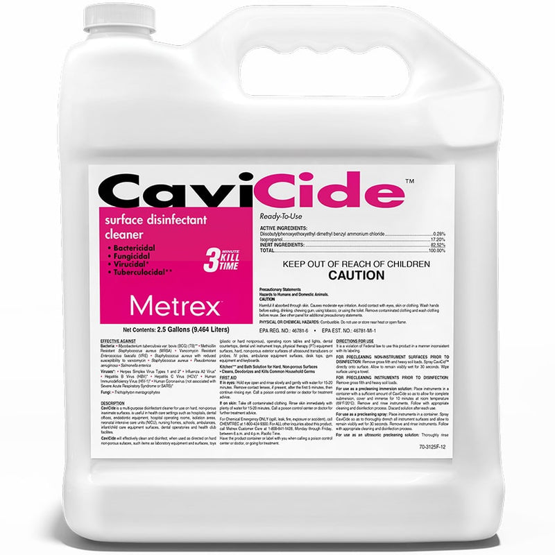Metrex CaviCide Disinfectant - 2.5 Gallon