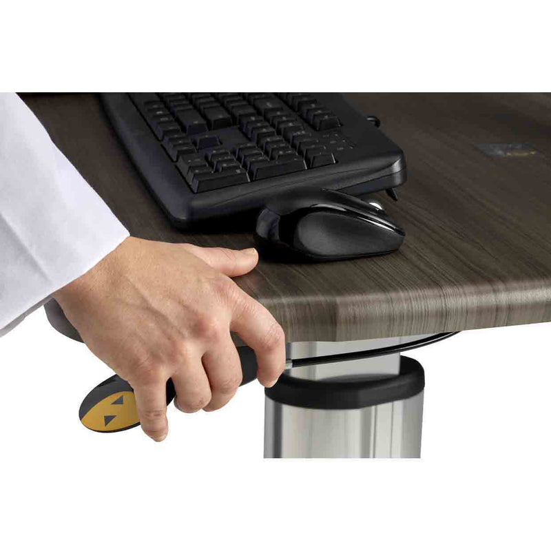 Midmark 6219 Flat Panel Secure PC Workstation - Height Adjustment in Use
