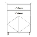 Midmark M2 Mobile Treatment Cabinet with Locks and Soft Edge Bumper Top - Diagram