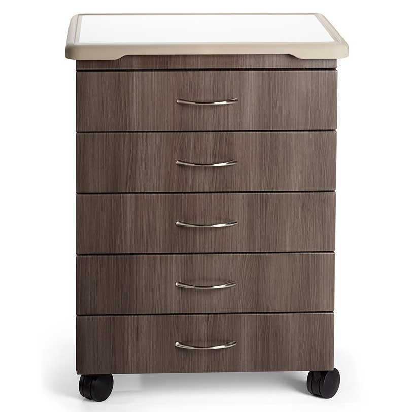 Midmark M5 Mobile Treatment Cabinet with Locks and Soft Edge Bumper Top