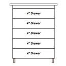 Midmark M5 Mobile Treatment Cabinet with Locks and Soft Edge Bumper Top - Diagram