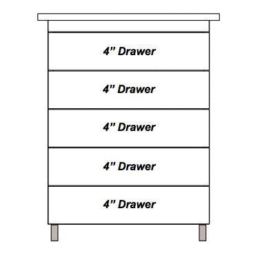 Midmark M5 Mobile Treatment Cabinet with Locks and Soft Edge Bumper Top - Diagram