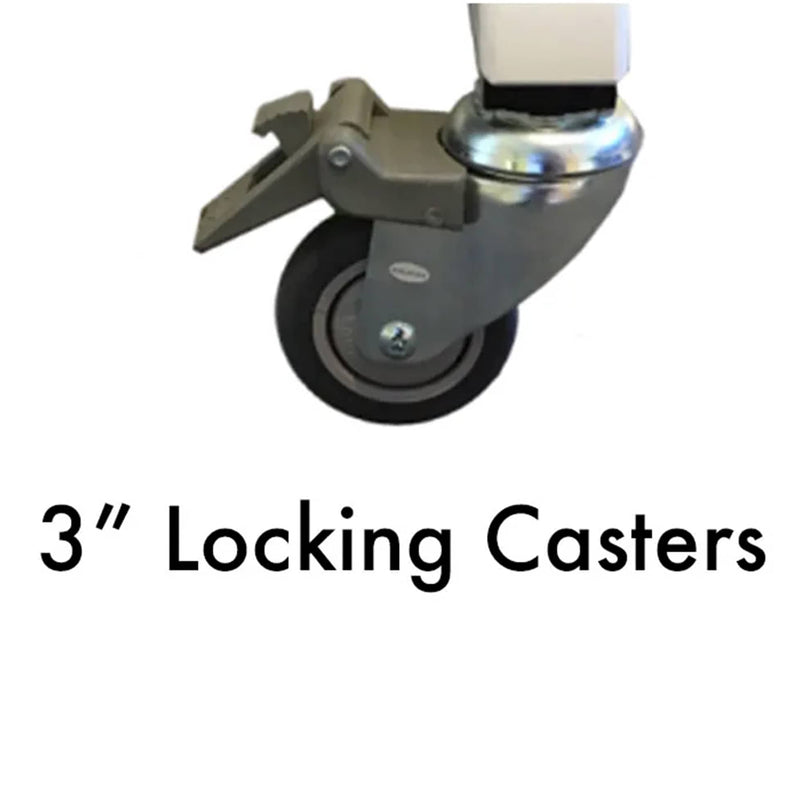 OakWorks PF 250 Table 3" Locking Casters