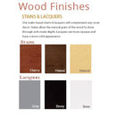 OakWorks PF 400 Table Wood Finish Chart