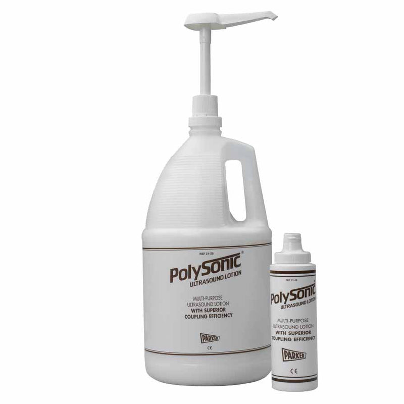 Parker Polysonic Ultrasound Lotion - 3.8 Liter Bottle with Refillable Dispenser and Pump