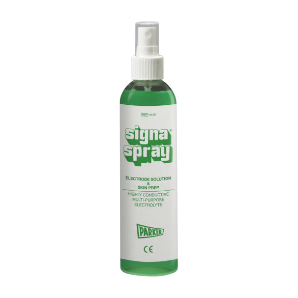 Parker Signaspray Electrode Solution and Skin Prep - 250 ml Clear Spray Dispenser Bottle