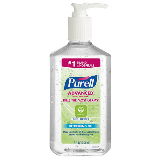 PURELL Advanced Hand Sanitizer Green Certified Refreshing Gel Pump Bottle