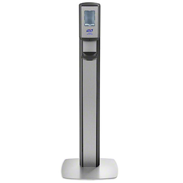 PURELL MESSENGER CS8 Silver Panel Floor Stand with Dispenser