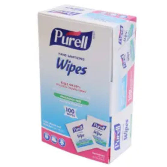 PURELL Sanitizing Hand Wipes - 100 Packets