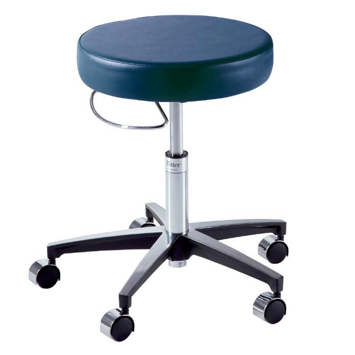 Ritter 276 Air Lift Hand Operated Stool with Auto Locking Casters