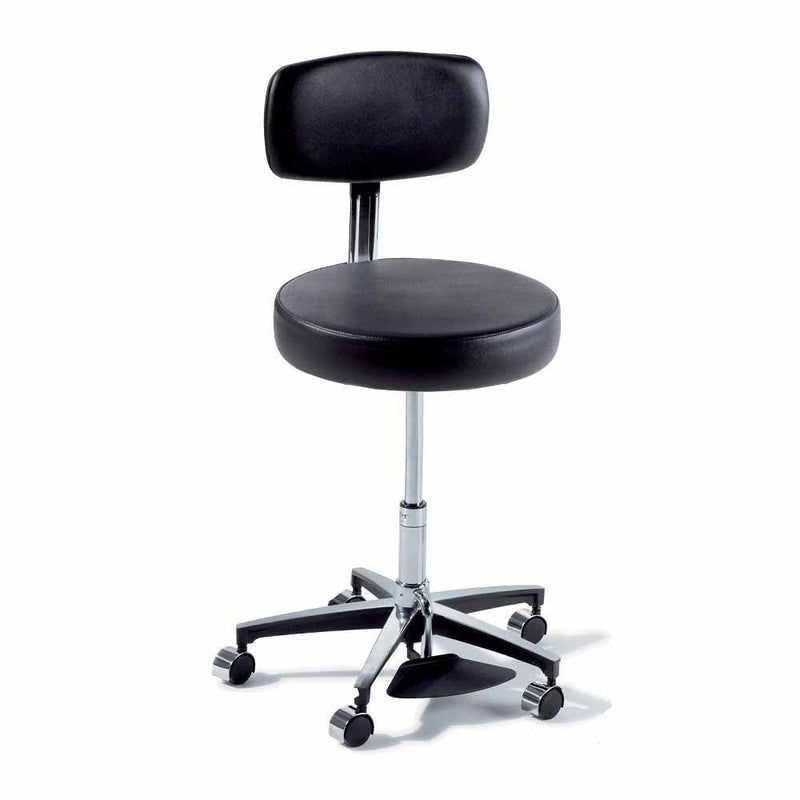 Ritter 277 Air Lift Stool with Foot Release, Auto Locking Casters