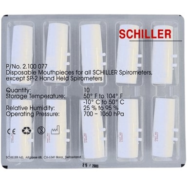 Schiller Disposable Plastic Mouthpiece for SP-150/250 packaging