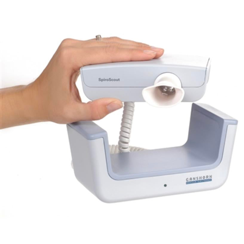 Schiller SpiroScout PC-Based Ultrasound Spirometry System in use