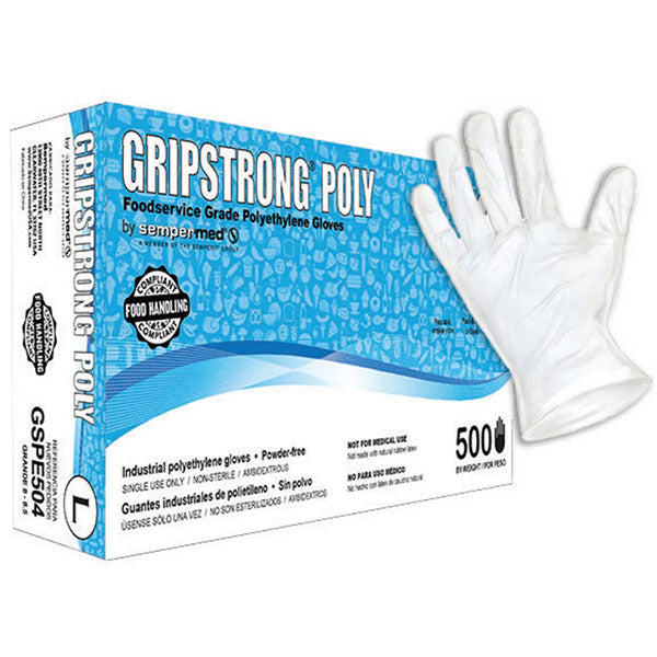 Sempermed GripStrong Poly Industrial Gloves - Box, Large