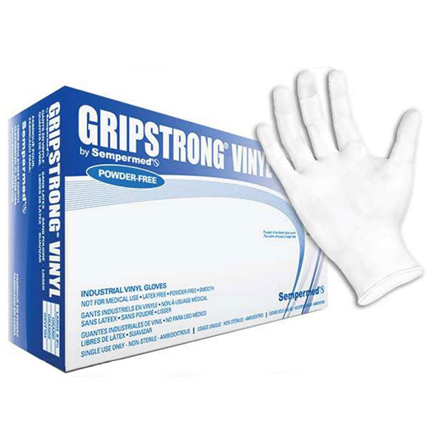 Sempermed GripStrong Vinyl Industrial Gloves - Box, Close-Up
