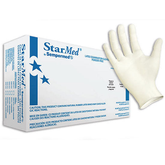 Sempermed StarMed Latex Exam Gloves - Box, Close-Up