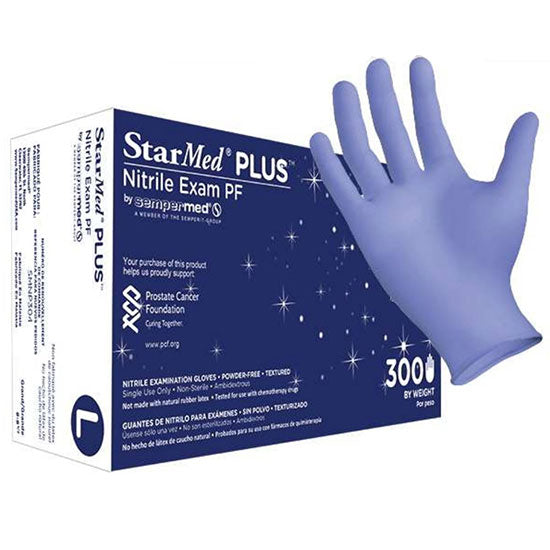 Sempermed StarMed PLUS Nitrile Exam Gloves - Box, Large