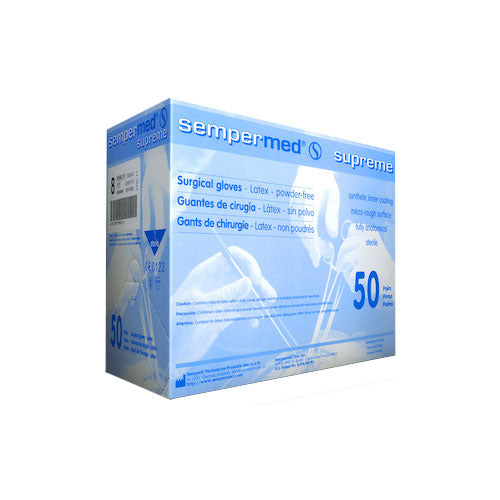 Sempermed Supreme Latex Surgical Gloves - Box, Close-Up