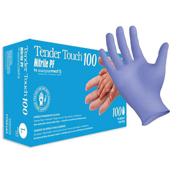 Sempermed Tender Touch 100 Nitrile Exam Gloves - Box, Large