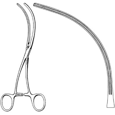 Sklar Cardiovascular DeBakey Aortic Exclusion Clamp S-Curved