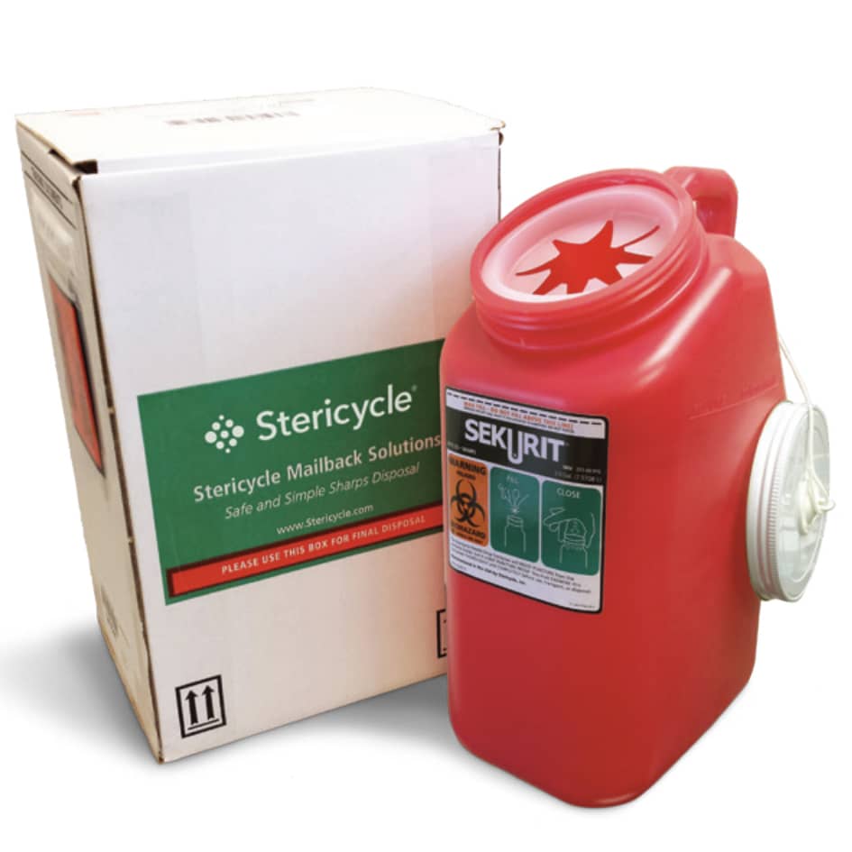 Stericycle 2 Gallon Slant Top Disposable Mailback System