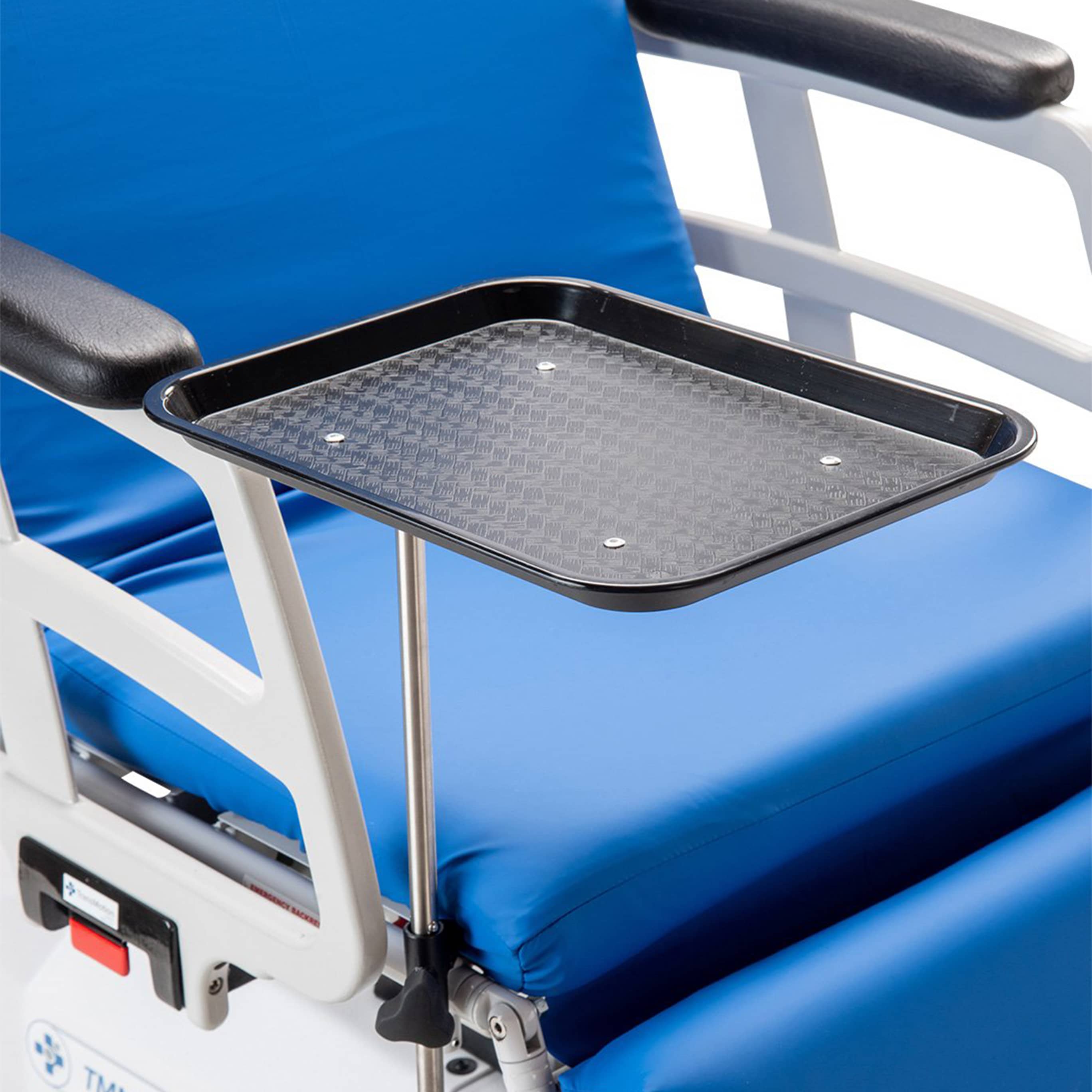 TransMotion Medical Plastic Utility Tray installed