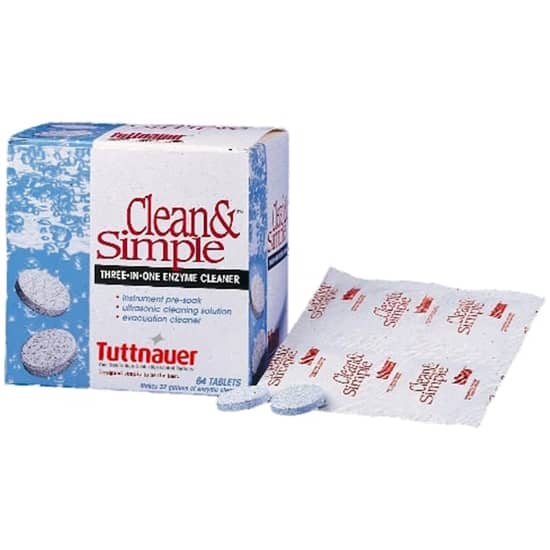Tuttnauer Clean & Simple Ultrasonic/Enzymatic Tablets