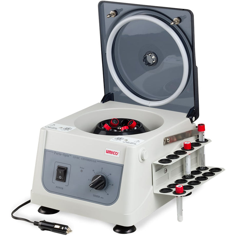 Unico PowerSpin Porta-Spin Portable Centrifuge - 8 Place Rotor with Tube Holdster Rack