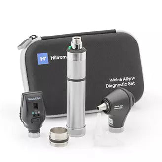 Welch Allyn 3.5V Diagnostic Set with Coaxial LED Ophthalmoscope - 1 Metal Nickel Cadmium Power Handle and Hard Case