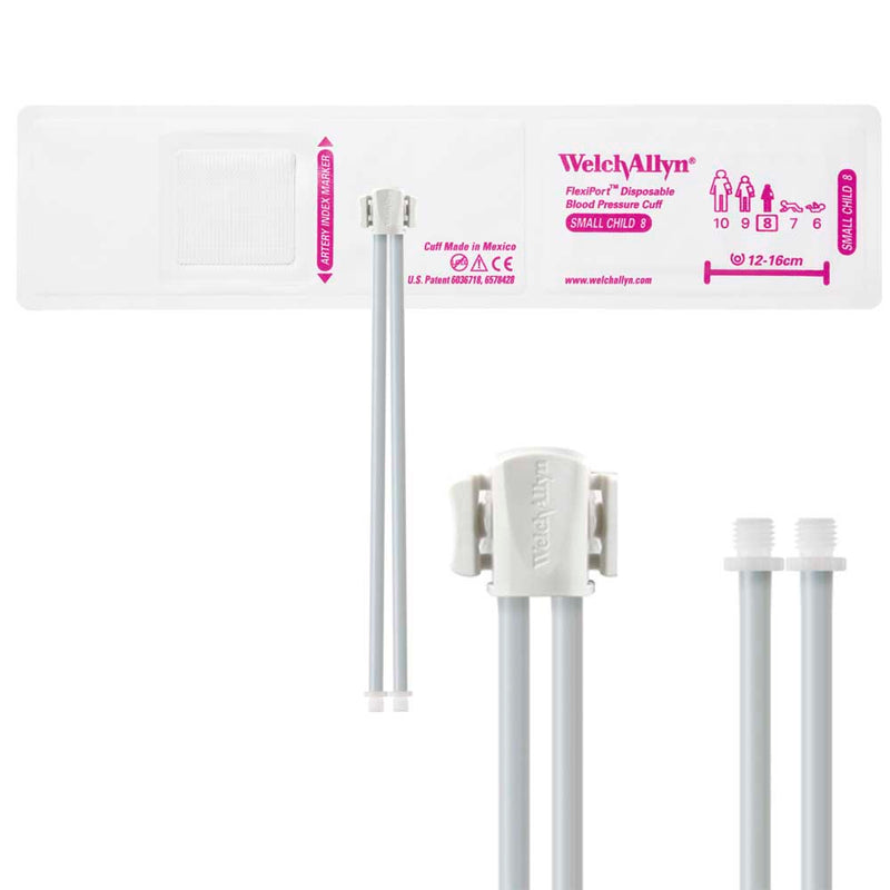 Welch Allyn FlexiPort Blood Pressure Cuff with Two-Tube Screw Type Connector