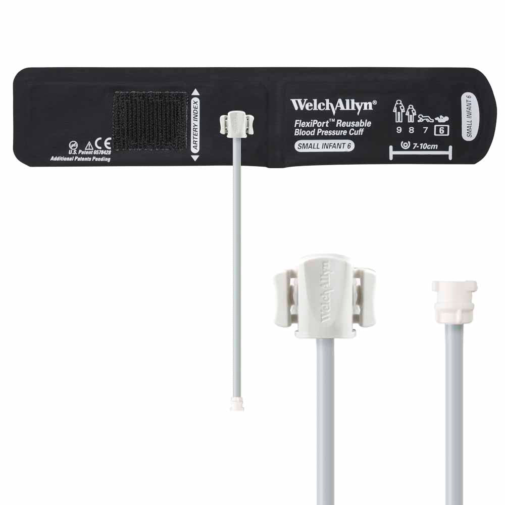 Welch Allyn FlexiPort Reusable Blood Pressure Cuff with One-Tube Locking Connector - Size-06 Small Infant
