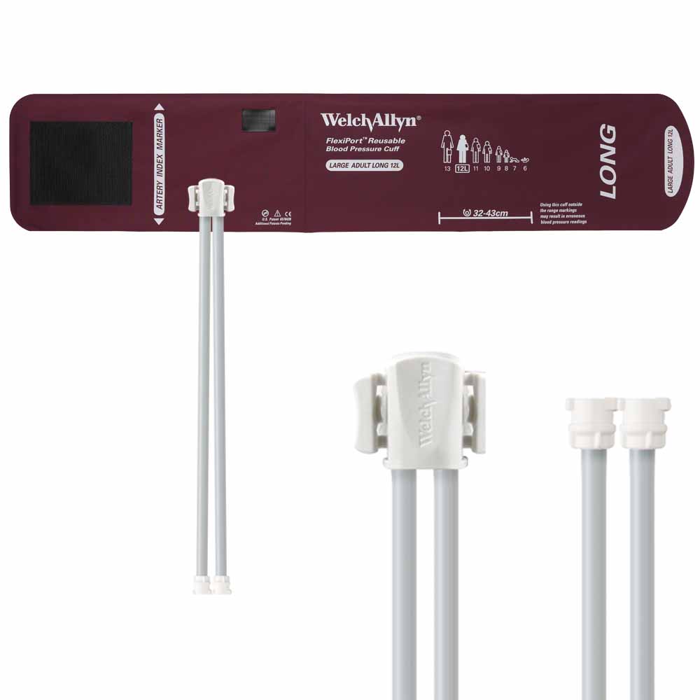 Welch Allyn FlexiPort Reusable Blood Pressure Cuff with Two