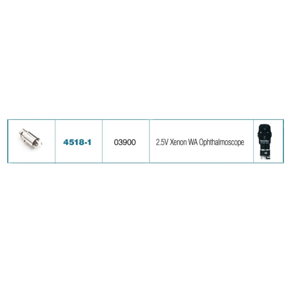 Welch Allyn Ophthalmoscope 2.5V Halogen Replacement Lamp - Chart