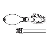 Welch Allyn Trimline Disposable 2-Tube Cuff - Bulb, Screw Connector, and Clamp