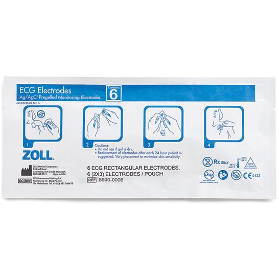 Zoll ECG Monitoring Electrodes - 8900-0006 pouch