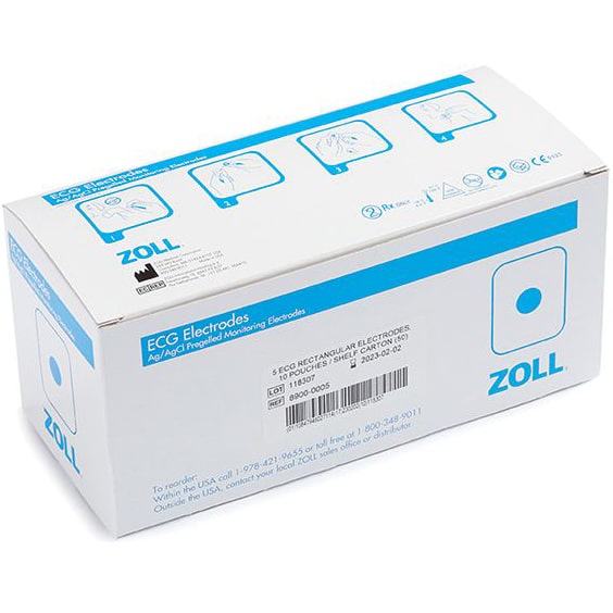 Zoll ECG Monitoring Electrodes - 8900-0005 box