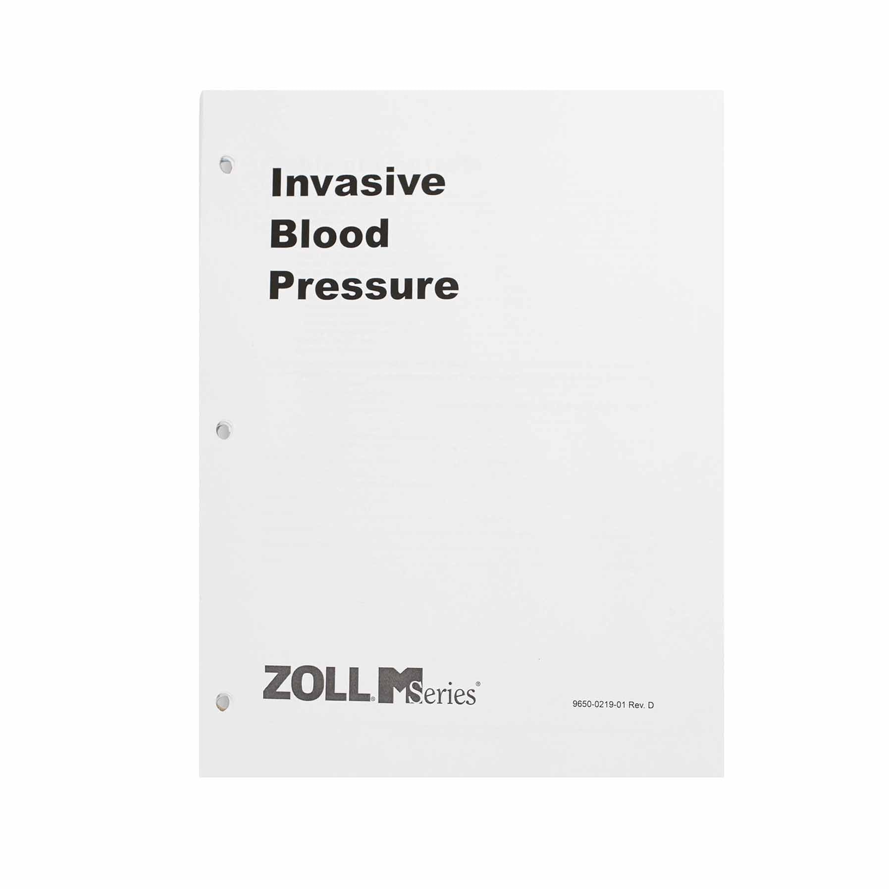 Zoll Invasive Blood Pressure Operator's Guide Insert