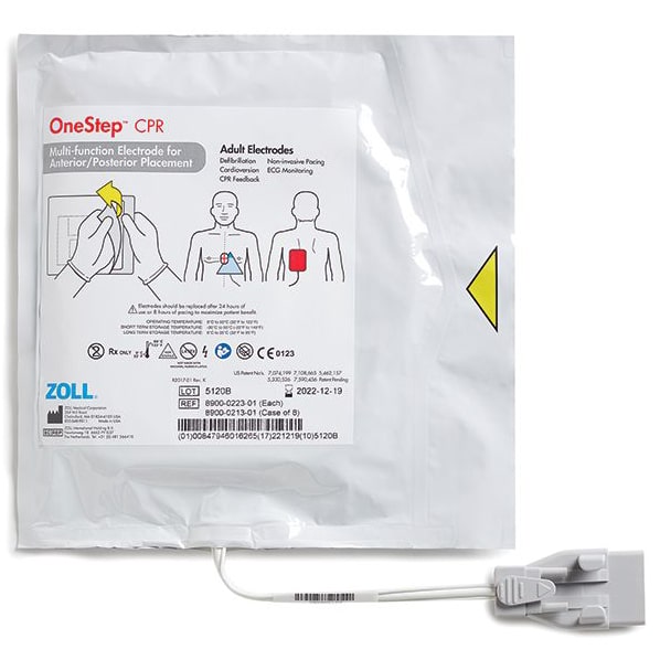 Zoll OneStep CPR Resuscitation Electrode - Anterior/Posterior pouch